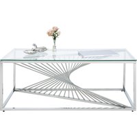 Couchtisch Laser Silber Klarglas 120x60cm von KARE DESIGN