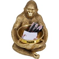 Deko Figur Gorilla Holding Bowl Gold 41cm von KARE DESIGN