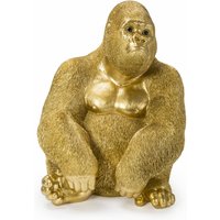 Deko Figur Monkey Gorilla Side Medium Gold 39cm von KARE DESIGN