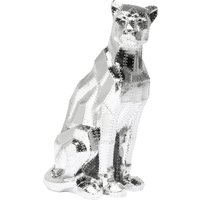 Deko Figur Sitting Cat Rivet Chrome 82cm von KARE DESIGN