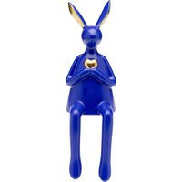 Deko Figur Sitting Rabbit Heart Blau 29cm von KARE DESIGN