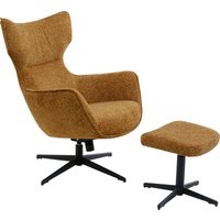 Drehsessel + Hocker Jules Gelb von KARE DESIGN