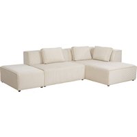 Ecksofa Infinity Ottomane Cord Creme Rechts von KARE DESIGN