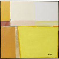Gerahmtes Bild Abstract Shapes Gelb 113x113cm von KARE DESIGN