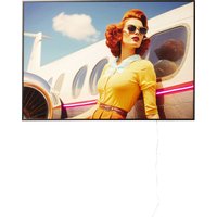 Gerahmtes Bild LED Jetset Lean Lady 120x80cm von KARE DESIGN