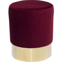 Hocker Cherry Bordeaux Brass Ø35cm von KARE DESIGN