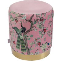 Hocker Cherry Peacock Brass Ø32cm von KARE DESIGN