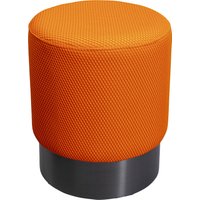 Hocker Jody Orange Mesh Schwarz Ø35cm von KARE DESIGN