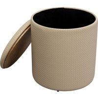 Hocker Venezia Storage Beige Ø40cm von KARE DESIGN