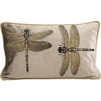 Kissen Glitter Dragonfly Braun 50x30cm von KARE DESIGN