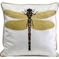 Kissen Glitter Dragonfly Weiß 40x40cm von KARE DESIGN