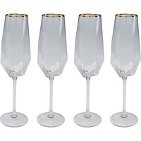 Sektglas Diamond Gold Rim (4/tlg.) von KARE DESIGN