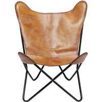 Sessel California Leder Braun von KARE DESIGN