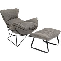 Sessel mit Hocker Snuggle Grau (2/tlg) von KARE DESIGN
