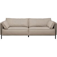 Sofa 3-Sitzer Victor Leder Grau 233cm von KARE DESIGN
