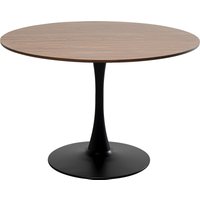 Tisch Schickeria Walnussoptik Schwarz Ø110cm von KARE DESIGN