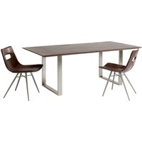 Tisch Symphony Dunkel Chrom 160x80 von KARE DESIGN