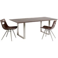 Tisch Symphony Dunkel Chrom 180x90 von KARE DESIGN