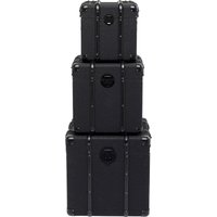 Truhe Voyage Schwarz (3/Set) von KARE DESIGN
