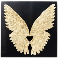 Wandschmuck Wings Gold Black 120x120cm von KARE DESIGN