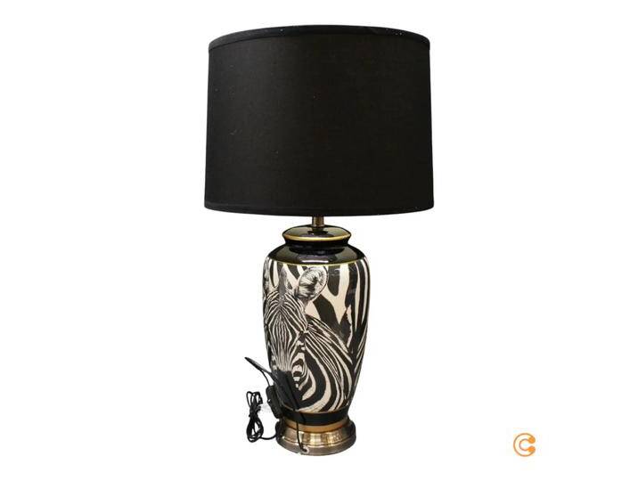 B-Ware B-Ware Kare Tischlampe Leuchte Zebra Face Schwarz Textil Porzellan 71 Cm Tischleuchte B-Ware B-Ware Kare Tischlampe Leuchte Zebra Face Schwarz Textil Porzellan 71 Cm Tischleuchte von KARE-Design