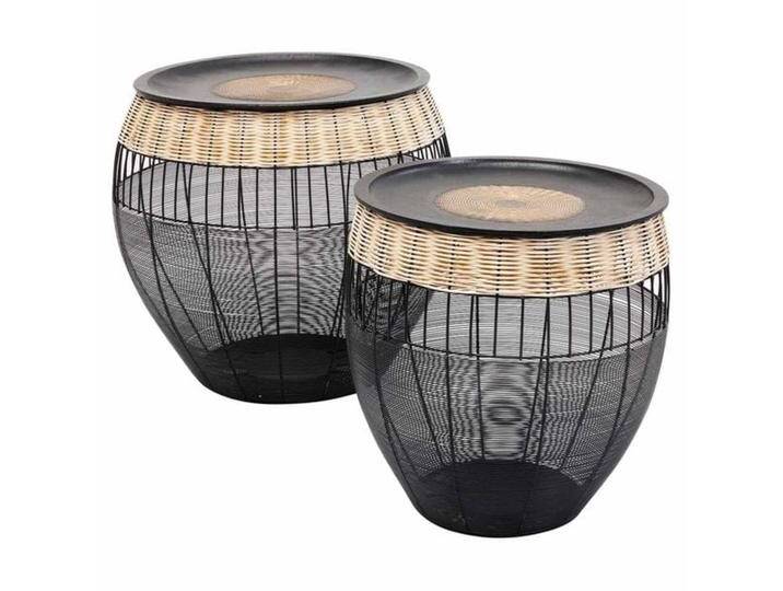 KARE African Drums Beistelltisch 2er-Set Ø46x48cm Schwarz KARE African Drums Beistelltisch 2er-Set Ø46x48cm Schwarz von KARE-Design