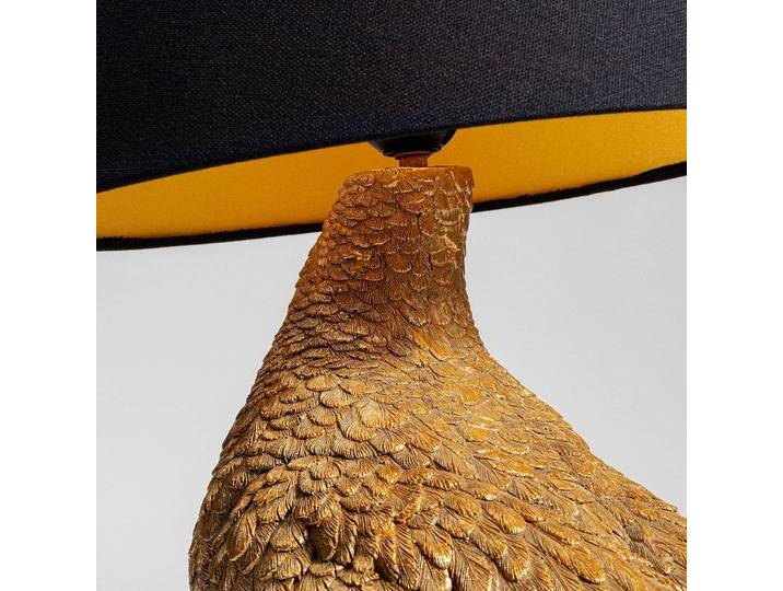 KARE Animal Duck Tischleuchte mit Stoffschirm für Wohn & Esszimmer - Gold / Messing - Textil von KARE-Design