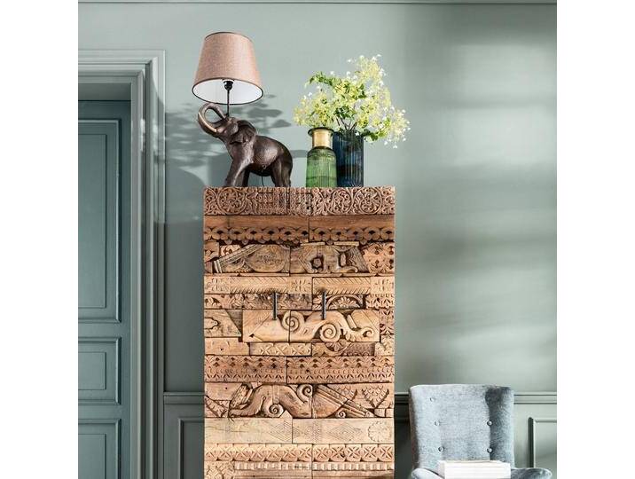 KARE Elephant Safari Tischleuchte für Wohn & Esszimmer - Braun - Modern - Textil von KARE-Design