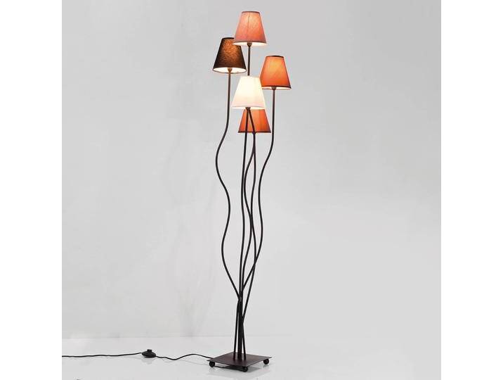 KARE Flexible Mocca Cinque Stehleuchte für Wohn & Esszimmer - Schwarz - Modern - Metall von KARE-Design
