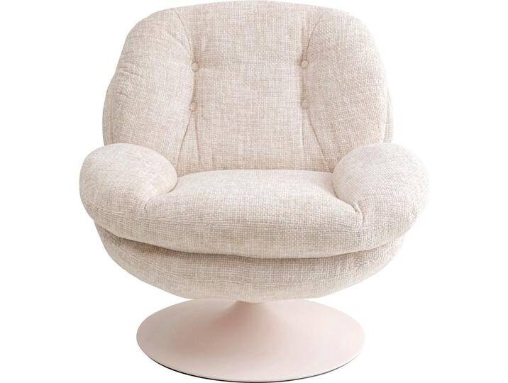 Kare-Design DESIGNSESSEL, Beige, Metall, 84x86x89 cm, Sitzfläche 360° drehbar, Stühle von KARE-Design