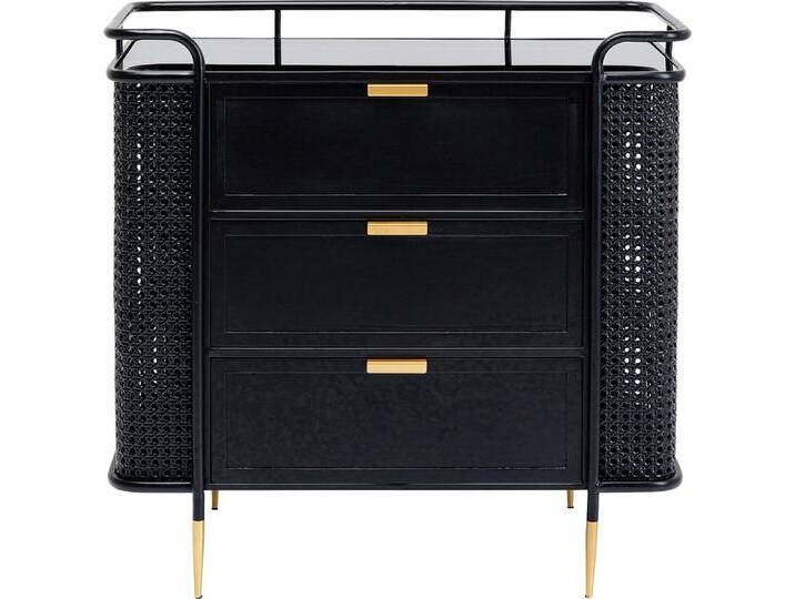 Kommode FENCE schwarz 80x80x40 cm Kommode FENCE schwarz 80x80x40 cm von KARE-Design