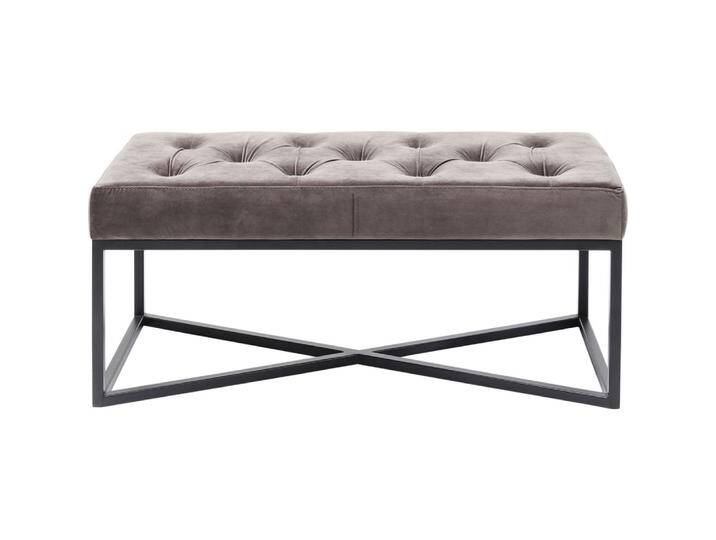 Sitzbank mit Bezug in Samt-Optik, grau von KARE-Design