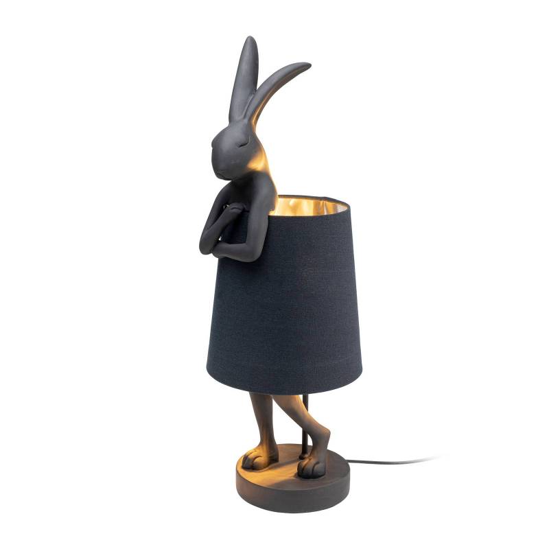 KARE Animal Rabbit Tischlampe schwarz/innen silber von KARE