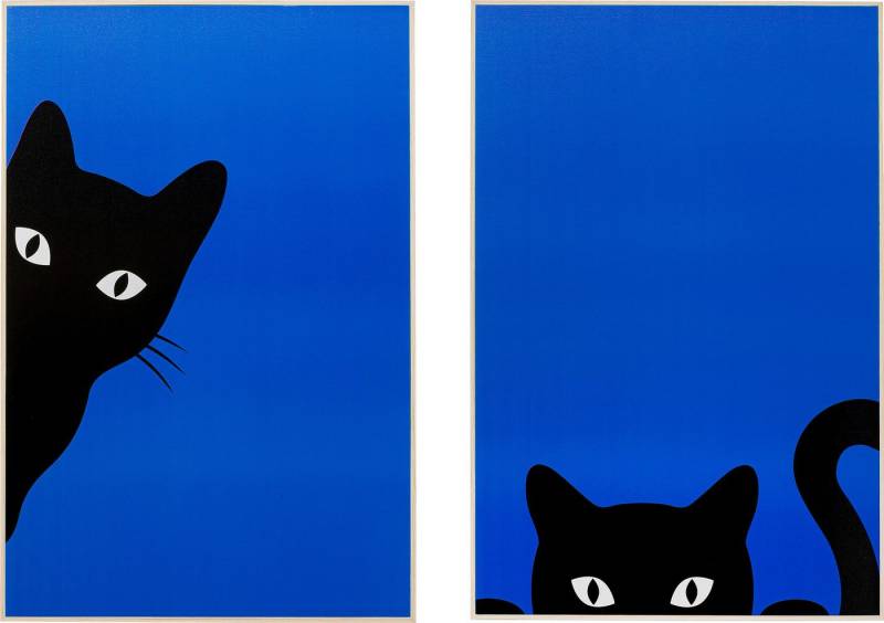 Kare Design Bild mit Rahmen Gerahmtes Bild Ciao Gatto (2/Set) von Kare Design
