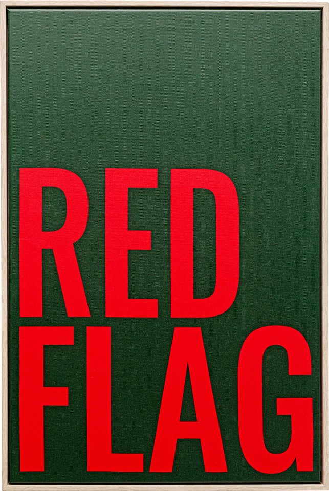 Kare Design Bild mit Rahmen Gerahmtes Bild Red Flag 40x60cm von Kare Design