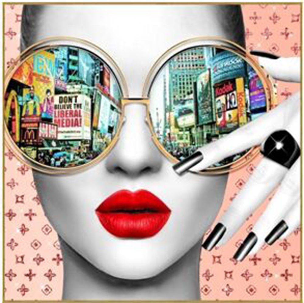 Kare Design Bild mit Rahmen Gerahmtes Bild Times Square View 80x80cm von Kare Design