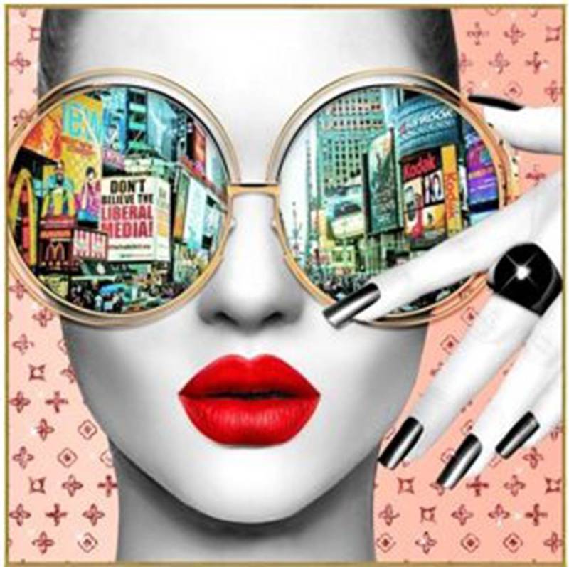 Kare Design Bild mit Rahmen Gerahmtes Bild Times Square View 80x80cm von Kare Design