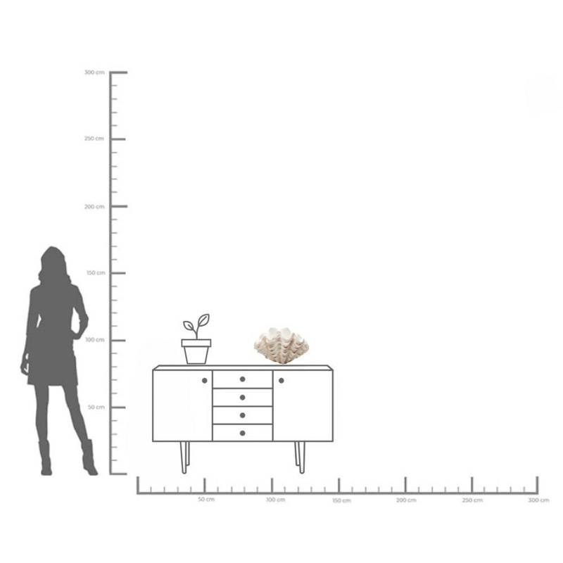 KARE Deko-Vase Concha, Höhe 29 cm, Kunststein, beige von KARE