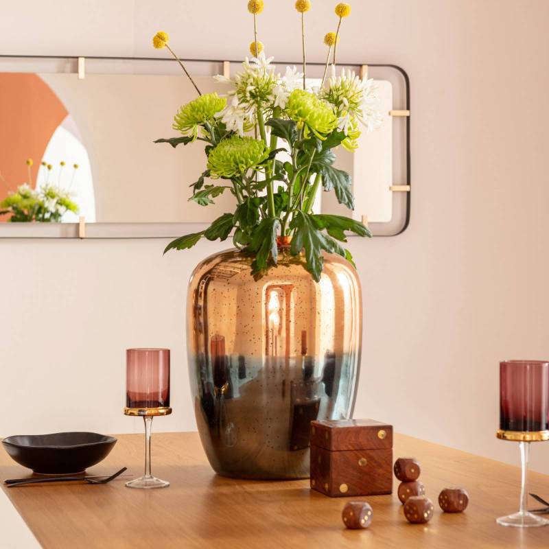 KARE Deko-Vase Lizy Shine Multi, Höhe 41 cm, Glas Handarbeit von KARE