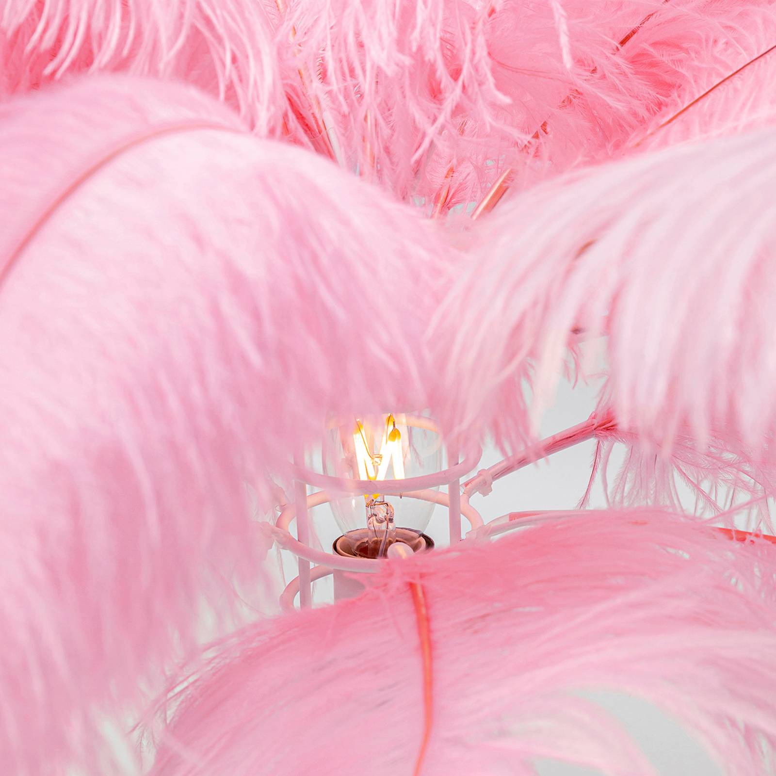 KARE Feather Palm Tischleuchte mit Federn, pink von KARE