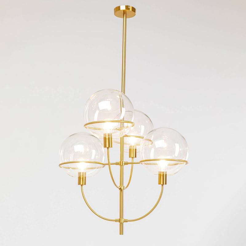 KARE Lantern Hängeleuchte Ø 68cm 4-flammig gold von KARE