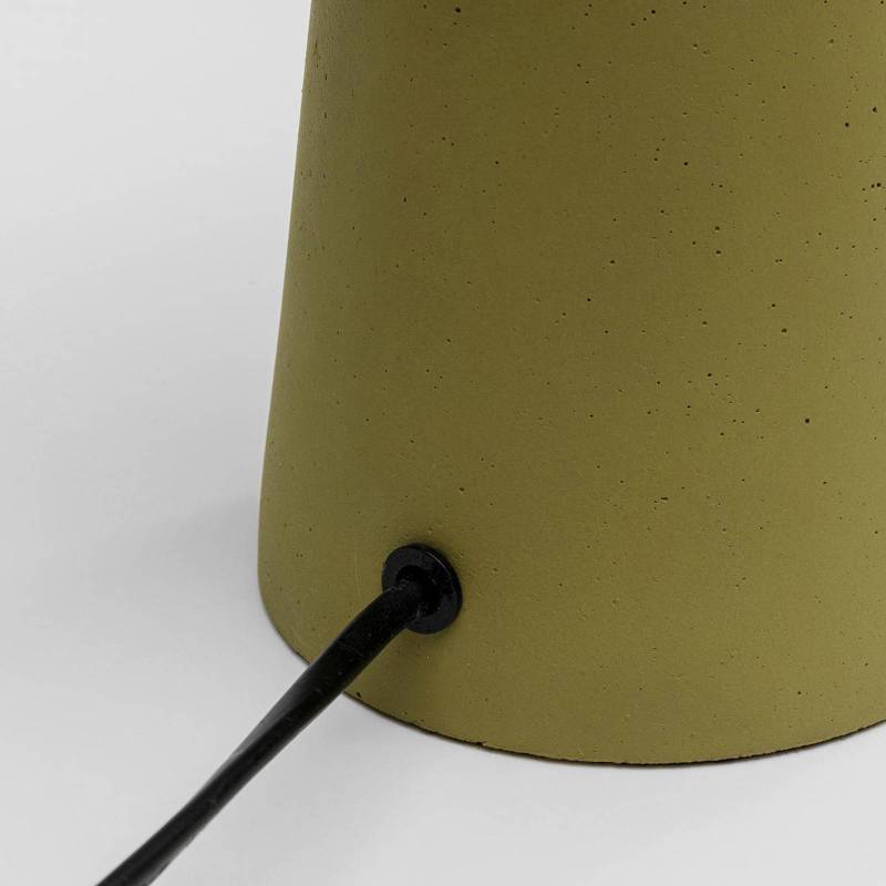 KARE Tischlampe Bollie, Betonfuß grün, Opalglas, Höhe 31 cm von KARE