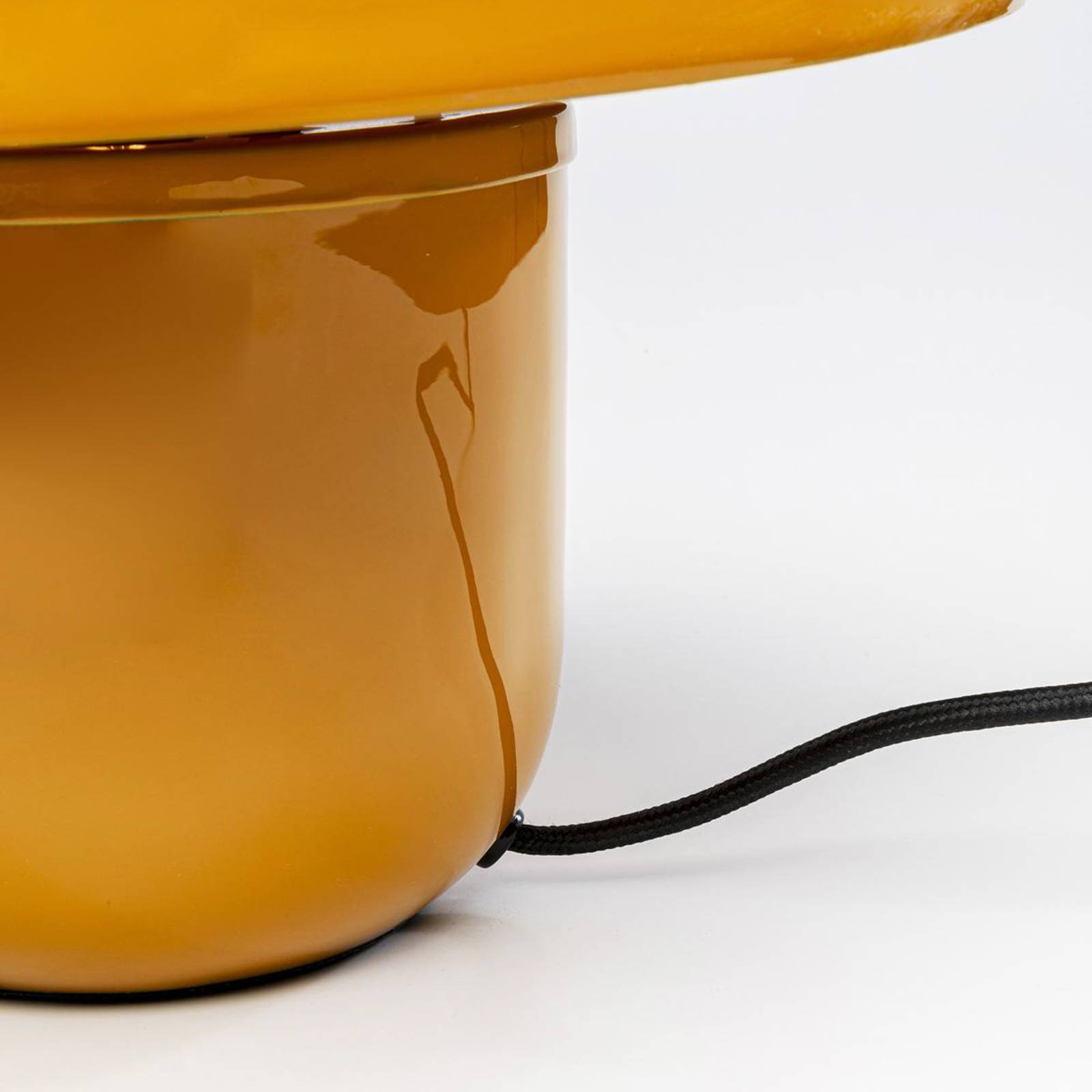 KARE Tischlampe Mushroom, gelb, Stahl emailliert, Höhe 27 cm von KARE