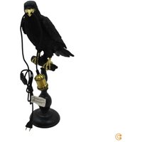 [NEUWERTIG] B-Ware Kare Tischleuchte Lampe Animal Sitting Crow Krähe Schwarz Polyresin E27 Deko von KARE