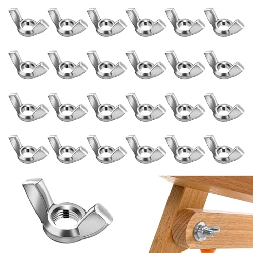 25 Stück Edelstahl Schmetterlingsmutter, Flügelmutter M6, Edelstahl 304 Flügelschrauben, für Heimwerker DIY Tools elektronische Geräte Hardware 25 Stück Edelstahl Schmetterlingsmutter, Flügelmutter M6, Edelstahl 304 Flügelschrauben, für Heimwerker DIY Tools elektronische Geräte Hardware von KARELLS