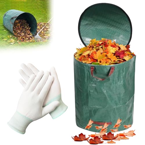 Gartensack Laubsack, Gartenabfallsack Stabil 120L Garten Rasensack, Gartensack, Gartensäcke für Gartenabfälle, Gartenabfallsäcke mit Griffen, für Gras Laub Hecke Gartenabfall Grünschnitt Gartensack Laubsack, Gartenabfallsack Stabil 120L Garten Rasensack, Gartensack, Gartensäcke für Gartenabfälle, Gartenabfallsäcke mit Griffen, für Gras Laub Hecke Gartenabfall Grünschnitt von KARELLS