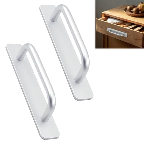 KARELLS 2 Stück Selbstklebender Türgriffe Möbelgriffe, Aluminium Schrankgriffe, Schrankgriffe Balkontürgriff Kleben Griffe, Für Küchenschränke, Schiebetüren, Balkontür, Fenster, 148Mm, Silber KARELLS 2 Stück Selbstklebender Türgriffe Möbelgriffe, Aluminium Schrankgriffe, Schrankgriffe Balkontürgriff Kleben Griffe, Für Küchenschränke, Schiebetüren, Balkontür, Fenster, 148Mm, Silber von KARELLS