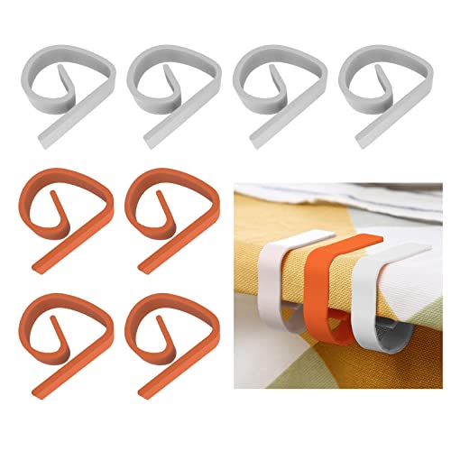 KARELLS Tischdecke Clips, Tischdeckenhalter, 8 Stück Tischtuchklammern, Tischdecken-Befestigungs-Clip, Kunststoff Tischdecke Clips, Tischabdeckungsklemmen, Tisch Decken Klammer für Innen- und draußen von KARELLS