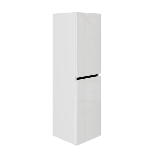 KAREN banyo Badezimmer Hochschrank 30cm Breit Venus Weiß 114,5 x 30 x 32 cm| Softclose-Türen | unsichtbaren Griffen | Badezimmerschrank Badschrank Badhochschrank Badregal von KAREN banyo