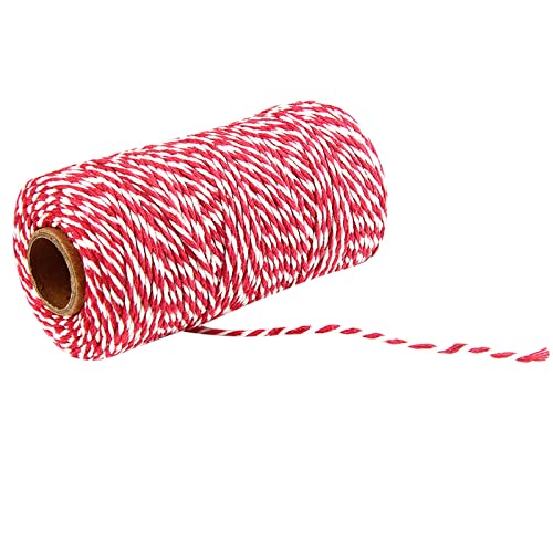 Bäcker Bindfäden 1 Roll 100M Baumwolle Schnur 2MM Bastelschnur Dekokordel Schnur Perfekt für DIY Kunstgewerbe Gartenarbeit Baumwollschnur für Geschenke Verpacken an Weihnachten von KAREN66